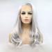 Buy 26 Drag Queen Wigs - Heat Resistant Lace Front Synthetic Wigs with Natural Hairline in Cool Silver Gray for Cosplay - Buy Online on GoSupps.com