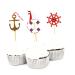 KICHOUSE 24pcs Wedding Cake Decorations Appetizer Picks Funny Cake Topper Nautical Cake Topper Sailboat Cake Topper Nautical Cupcake Picks Birthday Nautical Topper Ocean Top Hat Insert Card