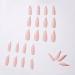 Bufenia Shiny Ballerina Press-On Nails | Coffin French Tips - 24 Full Cover White Square Acrylic Nails for Women & Girls - Buy Online on GoSupps.com