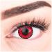 Colored red contact lenses Anime Werewolf Red Circle Lenses Without strength Heroes of Cosplay strongly opaque intense colors with free contact lens containers colored for Halloween carnival