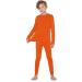 TSLA Kids Thermal Underwear Set - Soft Fleece Lined Long Johns for Boys and Girls - Winter Base Layer in Orange (Size 20) - Buy Online on GoSupps.com