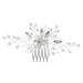 Angoily Bridal Pearl Comb Bride Headpiece Pearl Tiara Barrettes for Girls Bride Hair Comb Bride Hair Clip Headdresses Hair Clips Rhinestone Women's European and American Hair Accessories