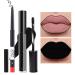 evpct 2Pcs Black Matte Liquid Lipstick and Lip Liner Gloss Stain Pencil Makeup Set DNM Long Lasting Dark Matte Lipstick 24H and with Lip Liner Set for Black women labiales mate 24 horas originales 19 0.21 Fl Oz (Pack of...