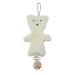 Poupangke pacifier clip pacifier band |Soft Bear Baby pacifier clip holder soothing pacifier clip for most baby pacifiers bite ring clip for most baby pacifiers beige