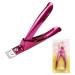 Professional Stainless Steel Acrylic Nail Tips Clipper Cutter - False Nails/Fake Nails/Artificial Nails Trimmers for Nail Manicure Pedicure Clip Tool for Home Nail Art DIY (Rose Red)