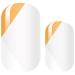 Avoa beauty nail film - "on the bright side" white orange cool edgy transparent nail art design 16 thin self -adhesive long -lasting nail wraps