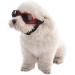 Pet glasses dog sunglasses dog sunglasses windproof puppies anti-fitting UV protection sunglasses cosplay photo props for cats & small dogs (red)