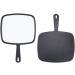 BinaryABC Black Hand Mirror  Handheld Mirror with Handle  Salon Barbers Hairdressers Mirror - Buy Online on GoSupps.com