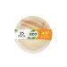 Naturelia 4.5-Inch Round Palm Leaf Disposable Bowls- Faux Wood Style Dinnerware Soup and Salad Bowl Set - 25-Pack Bundle - Microwave Oven and Freezer Safe 25 4.5 inch Round