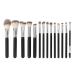 14-Piece Black Makeup Brush Set | Loose Powder & Eye Shadow Brushes | Premium Beauty Tools for Flawless Application - Buy Online on GoSupps.com