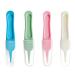 WeddHuis 4 Pack Baby Nose Tweezers Baby Safety Tweezers Nose Cleaning Tweezers Gentle and Safe