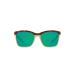 Costa Del Mar Women's Anaa Rectangular Sunglasses Retro Tortoise/Cream/Mint/Green Mirrored Polarized-580p 55 Millimeters