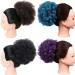 Buy Curly Afro Hair Bun Ponytail Extensions - Natural Synthetic Clip-In Hairpieces for Black Women - Buy Online on GoSupps.com