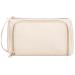Trousse de toilette de grande capacit en cuir synth tique pour femmes et filles - Organiseur de maquillage de grande capacit pour femme Laiteux