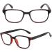 Buy Zukky Blue-Light Progressive Multifocal Reading Glasses for Women - Stylish Square Large Lens Readers in Black & Red (Size: 4x) - Buy Online on GoSupps.com
