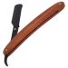 Folding Manual Shaver Razor - Stainless Steel Wooden Handle Portable with PU Leather Case for Travel & Home Use - Buy Online on GoSupps.com