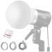 Godox ML-CD15 Diffusion Dome Kit with 3 adapters, Flash Light Diffuser, Compatible for Godox V1C V1S V1N ML30 ML60 ML60Bi AD200 AD200PRO & Other Godox Mount Lights
