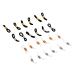 Eyeglass Chain Ends Adjustable Rubber Ends Connectors Anti-Slip Strap Holder Chain Loops for Eye Glasses (4 Colors  24 Pieces)
