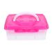 GLEAVI Egg Storage Box Eggs Food Trays Camping Fridge Containers for Food Egg Holder Call Crisper re-usable Rosy 24X16.5X10CM