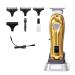 Barber Scissors Hair Clippers for Men Full Metal Body Retro Oil Head Electric Clippers Professional Hair Salon Hair Clipper LCD Digital Display Clippers (Color : Gold)