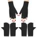 Arqumi UV Gloves for Gel Nails 2 Pairs anti UV Gloves for Gel Nail Light Lamp Dryer Nail Art Fingerless UV Protection Gloves for Gel Manicures Black