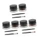 Healvian 6 Pcs Eyeshadow Cream Black Liquid Eyeliner Eye Liner and Brush Eyeliner and Eyebrow Black Eyeliner