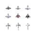 Planet Nail Art Charms Y2k 3D Rhinestone Saturn Pearl Nail Gems Sparkle Shiny DIY Crafts for Nail Jewelry Handcrafts (9PCS)