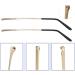 Epasha Ironing Glasses - 1 Pair Ros Gold Spare Bracket Frame & Brass Parts for Sunglasses Repair - Double Tooth 1mm Spacing - Buy Online on GoSupps.com