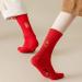 Chinese New Year Red Cotton Lucky Socks 4 Pairs | Rabbit Embroidery Zodiac Stockings | Men Women Spring Festival | Size 36-40 Red-6 - Buy Online on GoSupps.com