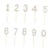 Alipis 10pcs Diamond-studded Digital Insert Wedding Party Cake Decor Glitter Bakery Numeral Birthday Cupcake Topper 0-9 Cupcake Picks Cupcake Decorating Birthday Cake Dessert Rhinestones Golden 10.5X2.2X0.2CM