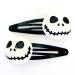 Cartoon Skull Barrettes Halloween Hair Clips Gothic Hair Clips Scary Halloween Hair Accessories Halloween Snap Clips (1 pair)