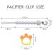 Langmeil Upgrade Silicone Pacifier Clip for Boys and Girls - Soft and Flexible Pacifier Holder - Ideal for Teething - Perfect Baby Shower or Birthday Gift (Blue & White) - Buy Online on GoSupps.com