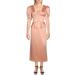 Shop Danielle Bernstein Women's V-Neck Ruffle Midi Dress in Cork | Size 36 - International Shipping Available - Buy Online on GoSupps.com