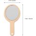 Healifty Natural Wood Hand Mirror - Vintage Portable Makeup Vanity Mirror for Women - Travel Friendly - Wood Color - Buy Online on GoSupps.com