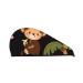 Microfiber Hair Drying Cap Monkeys Swinging from Palms Hair Towel Cap Soft Absorbent Hair Towel Towel Wrap with Button Quick Dry Fast Drying Hair Capsfor Curly Long & Thick Hair