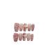 Handmade acrylic pink blush wearable false nails with glue full cover short press on nails lovely girls Nail enhancement (Color : 13 Size : S)