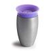 Munchkin Miracle 360 Cups Stainless Steel Toddler Cup BPA Free Baby & Toddler Sippy Cup Non Spill Cup Dishwasher Safe Baby Cup Leakproof Childrens Cups 12+ Months - 10oz/296ml Purple