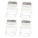 Homsfou pack with 24 pieces of contact lens- hard contact lens container lens carrier bag rice set for contact lenses beauty mirror white travel plastic form