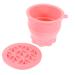 DOITOOL Multifunction detergent Silicone Makeup Brush Cleaner scrub cup washer Make Up Brush Cleaner Eye shadow brush Makeup Brush Cleaner cup Makeup Brush Washer pink Dryer 9.20X9.20X8.60CM Pink