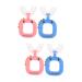 Partykindom 4 pieces U-shaped toothbrush for children baby oral children toothbrush toothbrushes for children portable toothbrush made of silicone sweet children's toothbrush manual accessories pebbles