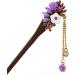 Frcolor Wooden Hair Pin Chinese Hair Sticks with Tassel Retro for Women Hair Styling Purple - Buy Online on GoSupps.com