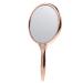 Beaupretty Hand Held Mirror Handheld Hand Mirror Makeup Mirror: Blue Round Cosmetic Mirrors with Handle Metal Magnifying Mirrors for Travel Outdoor Women Girl Round Mirror