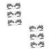 TOVINANNA Glitter Eyeshadow 6 Pairs Lace Eyeliner Stickers Eyeshadow Glitter Liner for Eyes Temporary Eye Sticker Hollow Out 13X6cmx2pcs Blackx2pcs