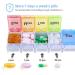 Weekly Pill Box Organizer - 7 Day Medication Organizer with Easy Open Button - BPA Free Travel Pill Box for Vitamins & Supplements - Buy Online on GoSupps.com