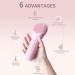 Lumiglow Facial Cleanser Lumiglow Electric Face Brush IPX7 Waterproof Rechargeable Silicone Face Brush Face Brush for Cleansing and Exfoliation Pink - Buy Online on GoSupps.com