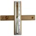 SudoreWell Sauna Hourglass Exclusive Alu Silver 15 minutes made of pinewood with aluminum front design and white sand