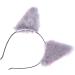 FRCOLOR Fur Cat Ears Headband Fox Ear Headwear Animal Fur Costume Party Head Bands for Women and Girls (Grey) - Buy Online on GoSupps.com