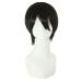 MapofBeauty Men's Short Straight Cosplay Costume Wig (Black)