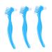Tovinanna 3st prosthesis cleaning brush bristles dentures toothbrush false teeth prosthesis brush false toothbrush double -sided toothbrush soft tool adjusting detergent