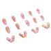 Justotry 24 Pieces Coffin Nails - Pink French Press On Ballerina Artificial Nails with Flower Designs for Women - Buy Online on GoSupps.com